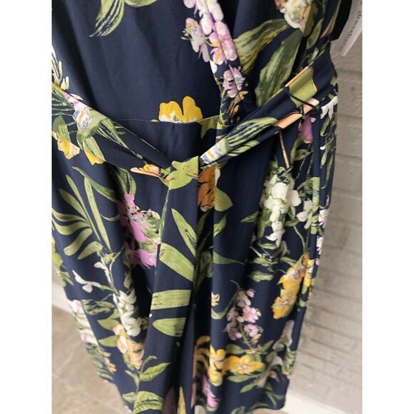 Roz & Ali Floral Surplice Neckline Dress Size 2XW - Picture 7 of 9